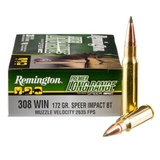 Remington Premier Long Range .308 Winchester Ammunition 20 Rounds Speer Impact 172 Grains