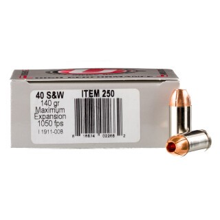 Underwood Ammo .40 S&W Ammunition 20 Rounds Copper HP 140 Grain Lead Free