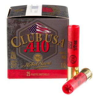 NobleSport Hunting .410 Ammunition 25 Rounds 2-1/2" #7.5 Lead 1/2oz