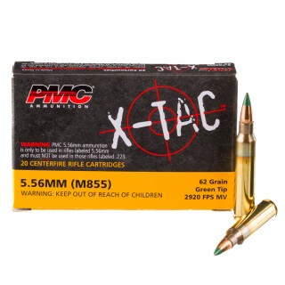 PMC X-TAC 5.56 NATO Ammunition 1000 Rounds SS109 FMJ 62 Grain