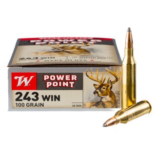 Winchester Super-X .243 Winchester Ammunition 20 Rounds Power-Point JSP 100 Grain