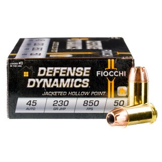 Fiocchi Shooting Dynamics .45 ACP Ammunition 50 Rounds JHP 230 Grain