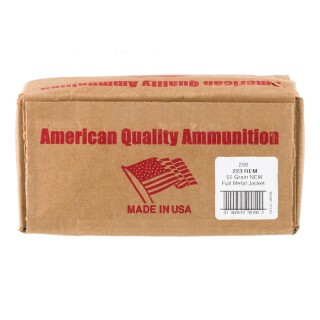 American Quality .223 Remington Ammunition 250 Rounds FMJ 55 Grain