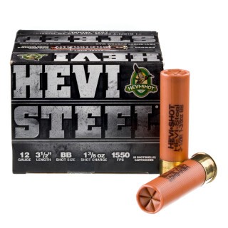 Hevi-Steel 12 Gauge Shotshell 25 Rounds 3-1/2" BB Steel Shot 1-3/8 Ounce