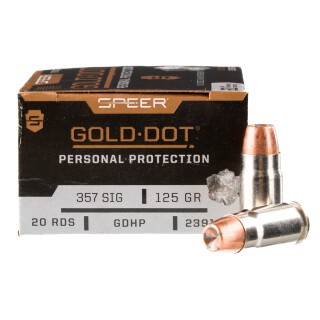 Speer Gold Dot .357 SIG Ammunition 20 Rounds GDHP 125 Grain