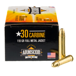 Armscor USA .30 Carbine Ammunition 50 Rounds FMJ 110 Grain