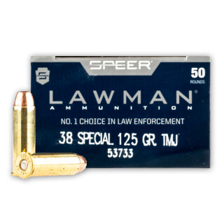 Speer Lawman .38 Special Ammunition 1000 Rounds TMJ 125 Grains
