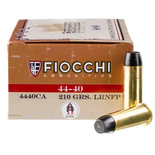 Fiocchi Cowboy Action .44-40 Winchester Ammunition 50 Rounds 210 Grain Lead Round Nose Flat Point 725fps