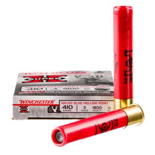 Winchester Super-X .410 Ammunition 5 Rounds 3" Rifled Slug HP 1/4 oz