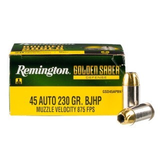 Remington Golden Saber Defense .45 ACP Ammunition 20 Rounds BJHP 230 Grains