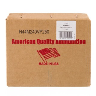 American Quality .44 Magnum Ammunition 250 Bulk Rounds LSWC 240 Grains N44M240VP250