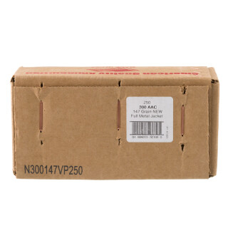 American Quality .300 AAC Blackout Ammunition 250 Rounds FMJ 147 Grain