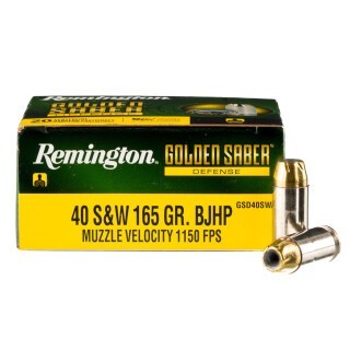 Remington Golden Saber Defense .40 S&W Ammunition 20 Rounds BJHP 165 Grains
