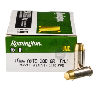 Remington UMC 10mm Ammunition 50 Rounds FMJ 180 Grain