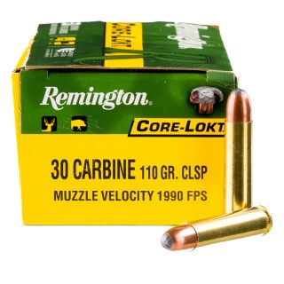 Remington Core-Lokt .30 Carbine Ammunition 50 Rounds PSP 110 Grain