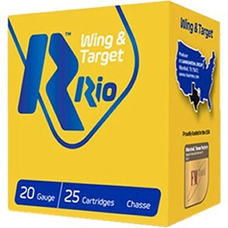 Rio Wing & Target 20 Gauge Shotshell 250 Rounds 2-3/4" #7.5 Shot 7/8 Ounce