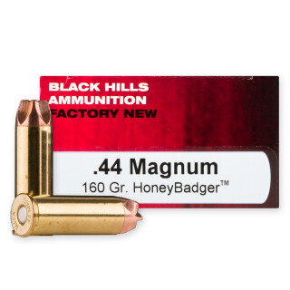 Black Hills .44 Mag Ammunition 50 Rounds HoneyBadger 160 Grain