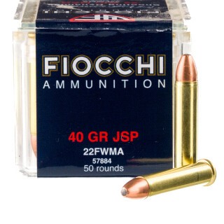 Fiocchi .22 WMR Ammunition 50 Rounds JSP 40 Grain