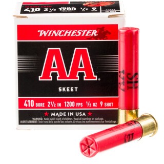 Winchester AA Target .410 Ammunition 25 Rounds 2-1/2" #9 Lead 1/2 oz