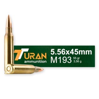 Turan 5.56 NATO Ammunition 20 Rounds FMJ 55 Grains