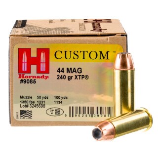 Hornady Custom .44 Magnum Ammunition 20 Rounds XTP JHP 240 Grain