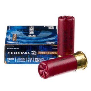 Federal Power-Shok 12 Gauge Ammunition 5 Rounds 2-3/4" 000 Buckshot