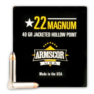 Armscor USA .22 WMR Ammunition 500 Rounds JHP 40 Grains