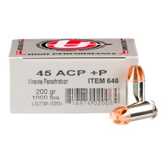 Underwood Ammo .45 ACP +P Ammunition 20 Rounds Copper Xtreme Penetrator 200 Grain