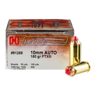 Hornady LEVERevolution 10mm Auto Ammunition 20 Rounds FTX 150 Grains