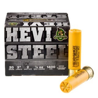 Hevi-Steel 20 Gauge Shotshell 25 Rounds 3" #2 Steel Shot 7/8 Ounce