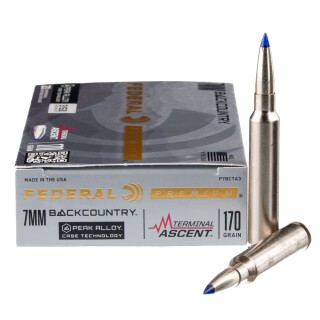Federal 7mm Backcountry Ammunition 20 Rounds Terminal Ascent 170 Grains