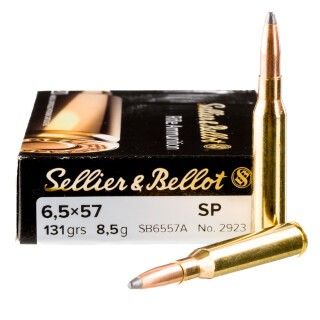 Sellier & Bellot 6.5x57 Mauser Ammunition 20 Rounds SP 131 Grain