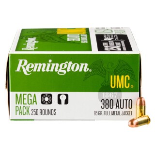 Remington UMC .380 ACP Ammunition 250 Rounds FMJ  95 Grain