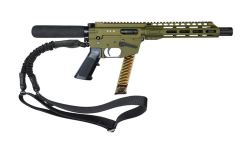 Freedom Ordnance FX9P 9mm - 10" Threaded Barrel - Includes Sling - OD Green / Black  - 31 Round