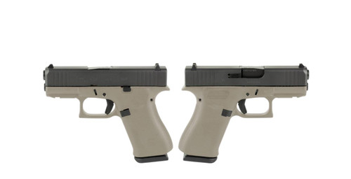 Glock G43X 9mm - 3.41" Barrel - Night Sights - McMillian Tan / Black - 10 Round
