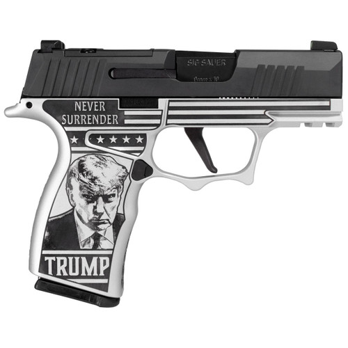 Sig Sauer P365 Trump Edition 9mm - 3.1" Barrel - Optics Ready - Silver / Black - 12 Round