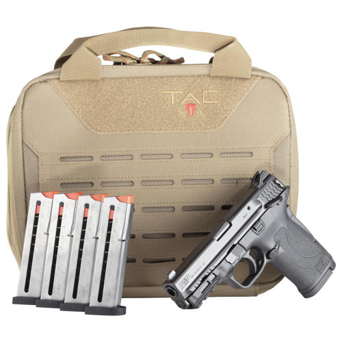 Smith & Wesson M&P 380 Shield EZ 380 ACP - Thumb Safety - Magazine / Case Bundle - Black - 8 Rounds