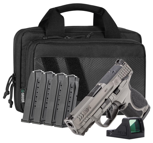 Smith & Wesson M&P9 M2.0 9mm - 3.6" Barrel - Includes 5 Mags / Bag / Viridian RFX11 Optic - Gray / Black - 15 Round