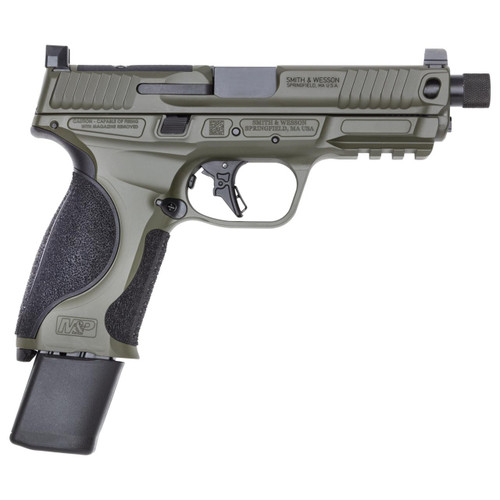 Smith & Wesson Performance Center M&P9 M2.0 9mm - 4.8" Threaded Barrel - Optic Ready - Night Sights - OD Green / Black - 23 Roun