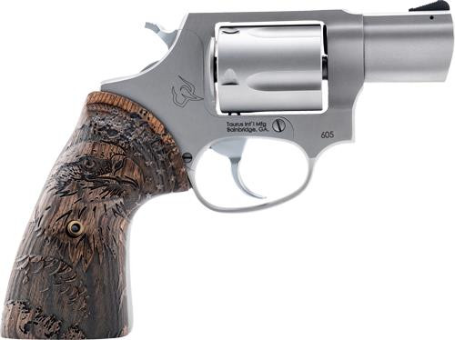Taurus 605 357 Magnum - 2" Barrel - Wood with Eagle / Stainless Steel - 5 Shot